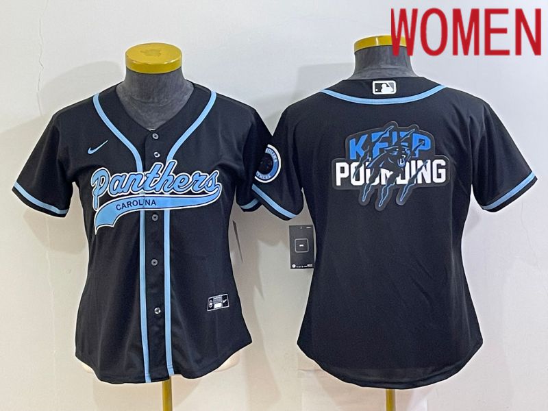 Women Carolina Panthers Blank Black 2022 Nike Co branded NFL Jerseys->san francisco 49ers->NFL Jersey